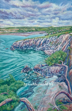 Load image into Gallery viewer, Beyond the Cliffs, Newport Wales painting image 1