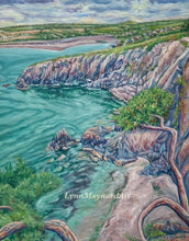 Load image into Gallery viewer, Beyond the Cliffs, Newport Wales painting image 2