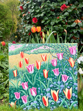 Load image into Gallery viewer, Tulip Grove original tulip oil painting image 3